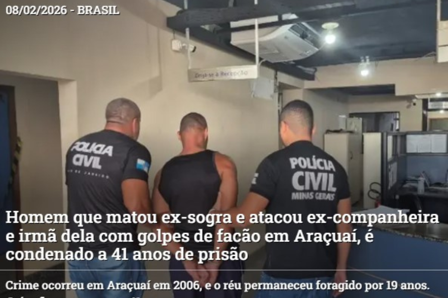 A Justiça condenou a mais de 40 anos de prisão Luciano Silva Rodrigues, de 47 anos, acusado de matar a ex-sogra e de tentar matar a ex-namorada e a irmã dela, em Araçuaí, no Vale do Jequitinhonha (MG). Clique para ver mais detalhes via Jornal Gazeta