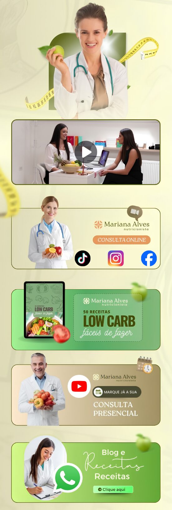 Exemplo de Mini Site Pro — nutricionista